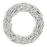 Adventskrans Hvid Paulonia tr 52 x 15 x 52 cm #1