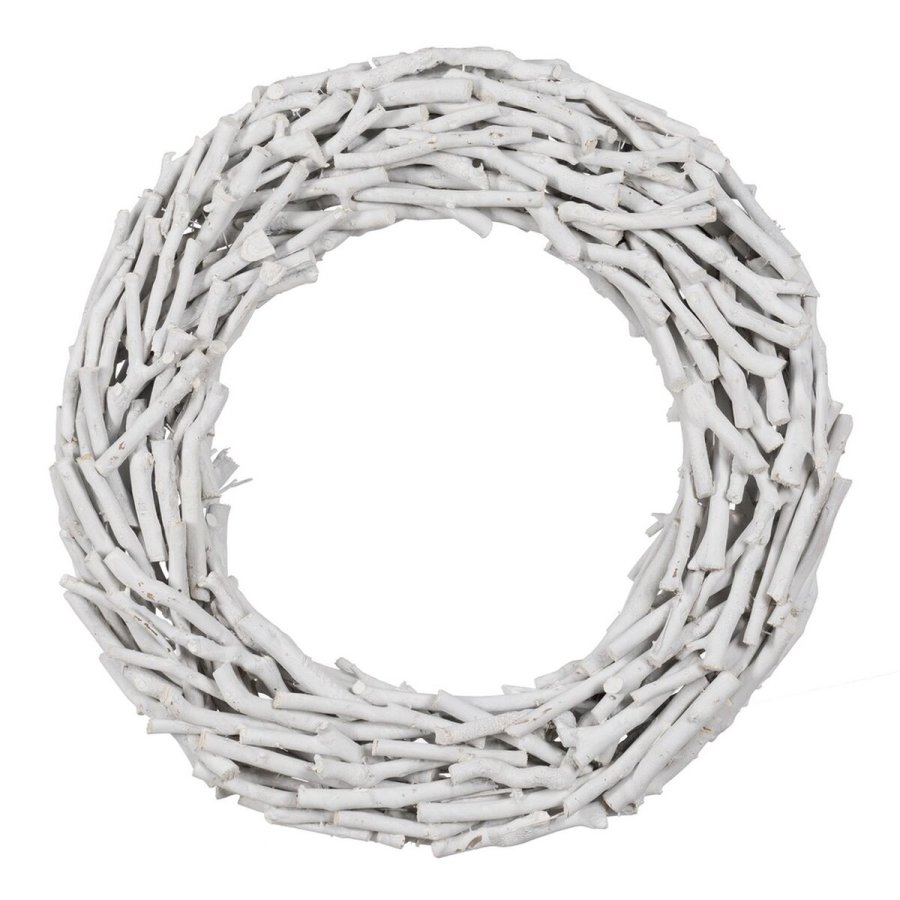 Adventskrans Hvid Paulonia tr 52 x 15 x 52 cm #1