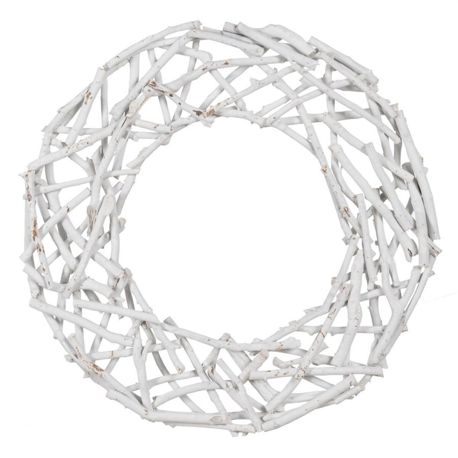 Adventskrans Hvid Paulonia tr 60 x 5 x 60 cm #1