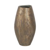 Vase Grn Gylden Polyesterharpisk 22 x 22 x 40 cm #1