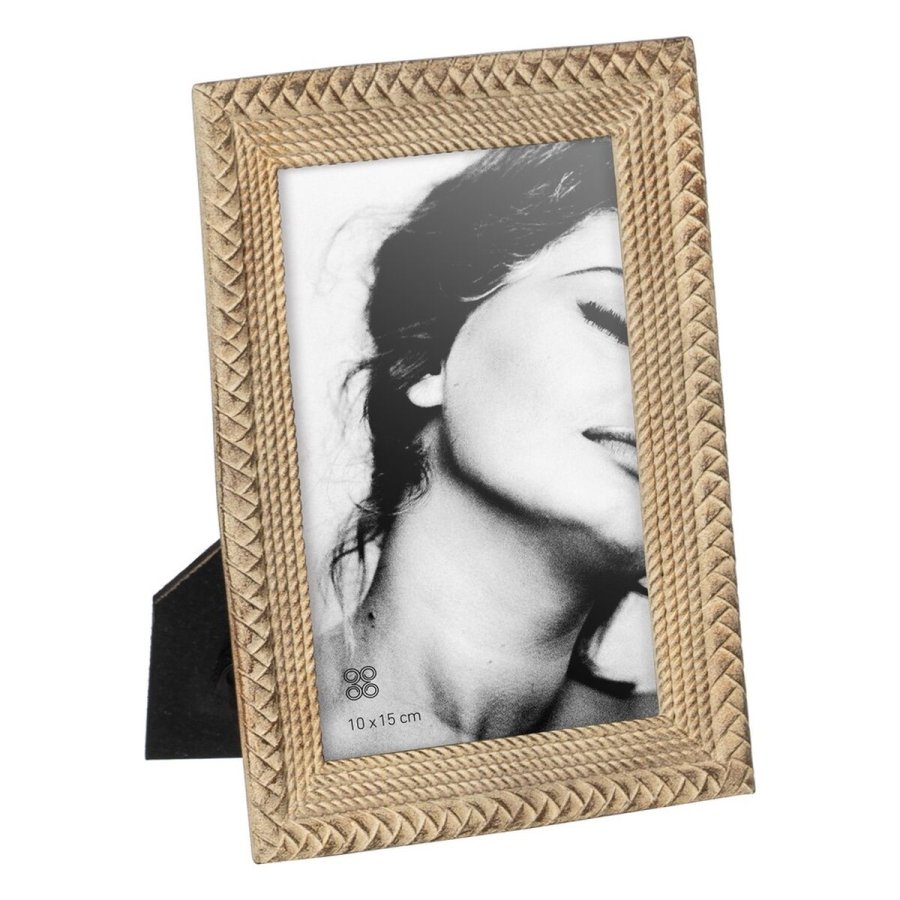 Fotoramme Beige Polyesterharpisk 14 x 2 x 18,5 cm #1