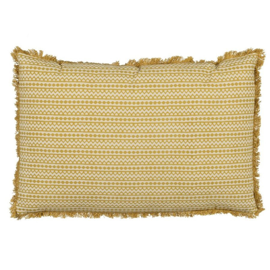 Pude Bomuld Beige Sennep 60 x 40 cm #1