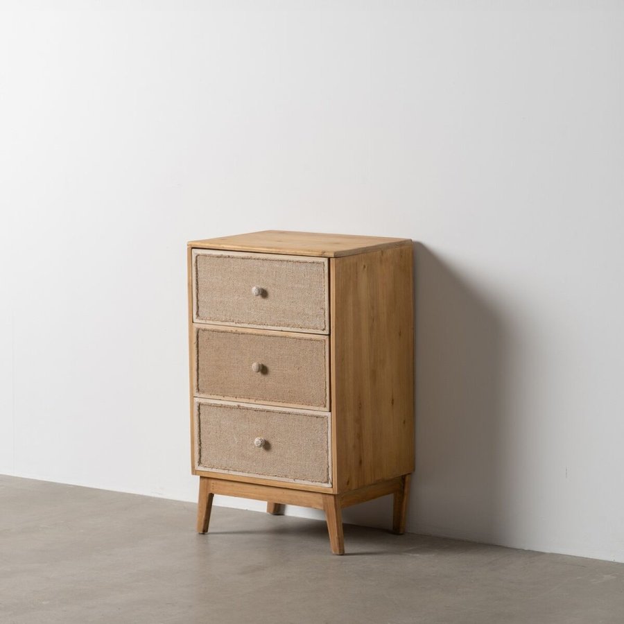 Natbord GEREL Natur Gran Tr MDF Naturlig fiber 46 x 37 x 76 cm #5