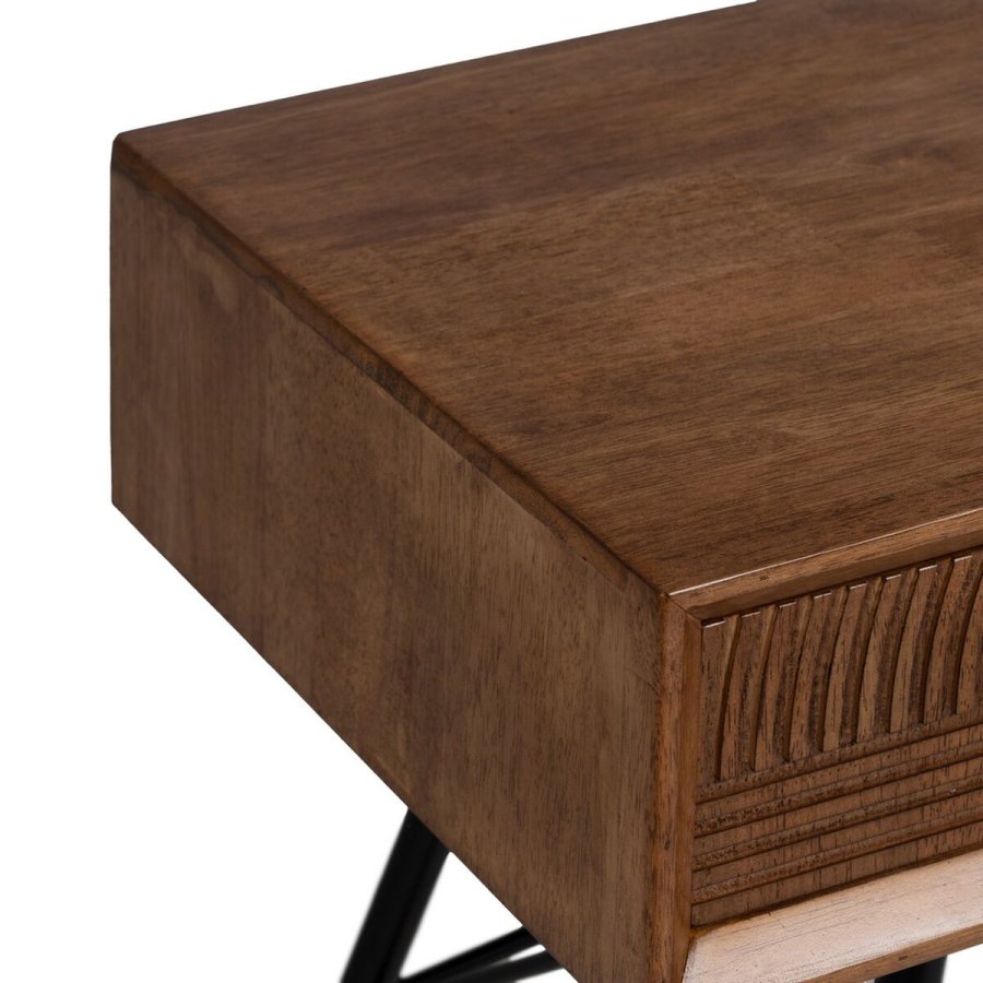 Sofabord LAGOM Sort Natur Jern Gummitr 150 x 40 x 50 cm #4