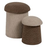 Puf Brun Beige Tr MDF 40 x 40 x 48 cm (2 enheder) #1