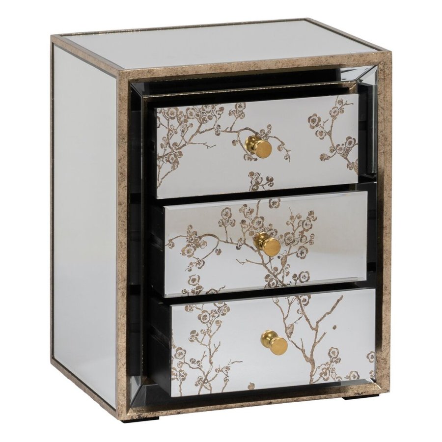 Natbord CHLOE Gylden Spejl Krystal Tr MDF 49 x 40 x 60 cm #9