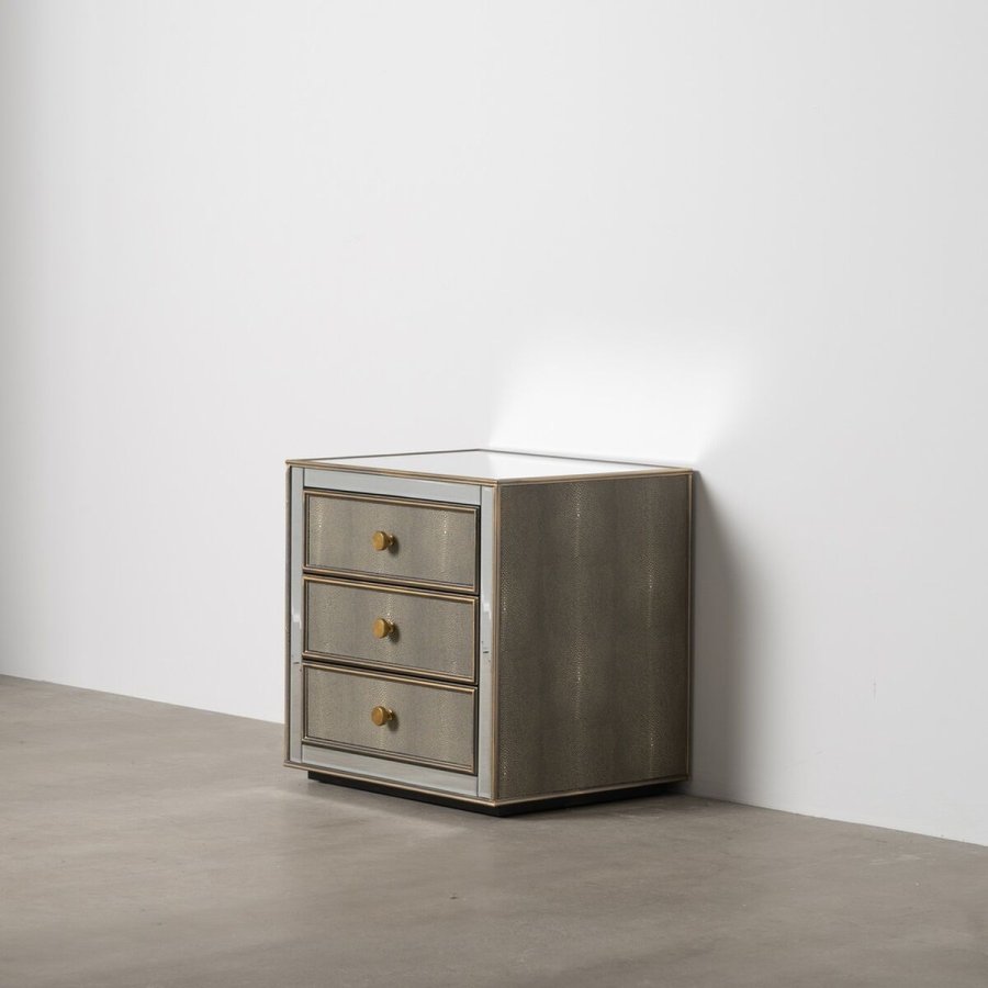 Natbord CHLOE Gylden Spejl Krystal Tr MDF 51 x 41 x 51 cm #5