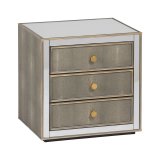 Natbord CHLOE Gylden Spejl Krystal Tr MDF 51 x 41 x 51 cm #1