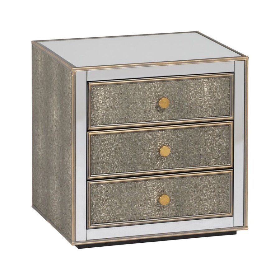 Natbord CHLOE Gylden Spejl Krystal Tr MDF 51 x 41 x 51 cm #1