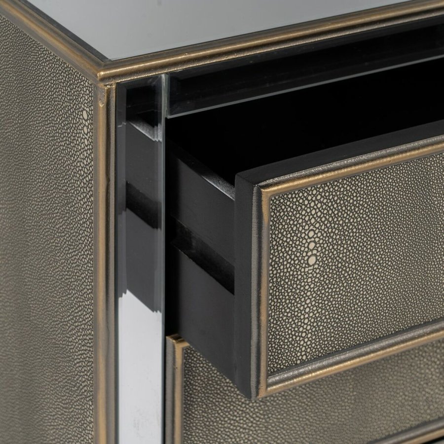 Natbord CHLOE Gylden Spejl Krystal Tr MDF 51 x 41 x 51 cm #17