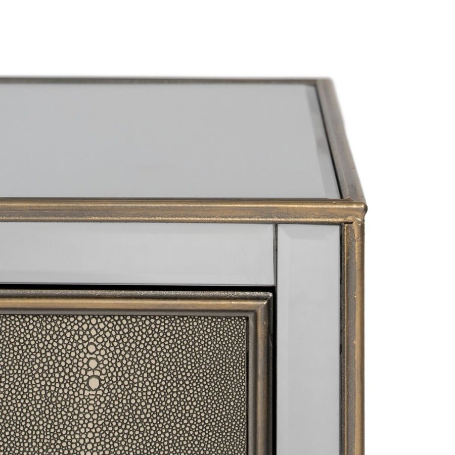 Natbord CHLOE Gylden Spejl Krystal Tr MDF 51 x 41 x 51 cm #25