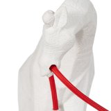 Bordlampe Hvid Rd Polyesterharpisk 60 W 220-240 V 24 x 9,5 x 29 cm #4