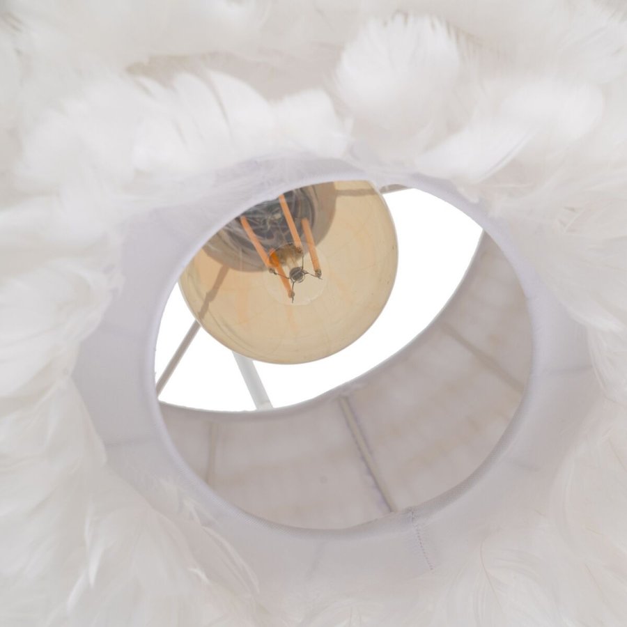 Gulvlampe Hvid Gylden Metal Fjer 60 W 220-240 V 68 x 40 x 175 cm #6