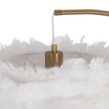 Gulvlampe Hvid Gylden Metal Fjer 60 W 220-240 V 68 x 40 x 175 cm #7