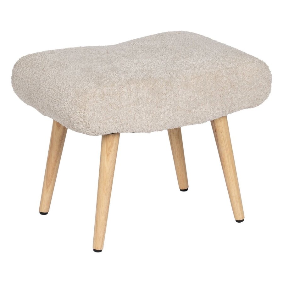 Stol Beige Natur Polyester Fyr 53 x 38 x 41 cm #1