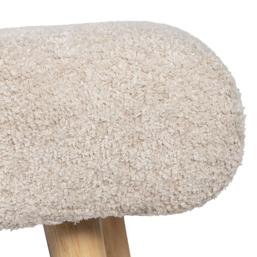 Stol Beige Natur Polyester Fyr 53 x 38 x 41 cm #17