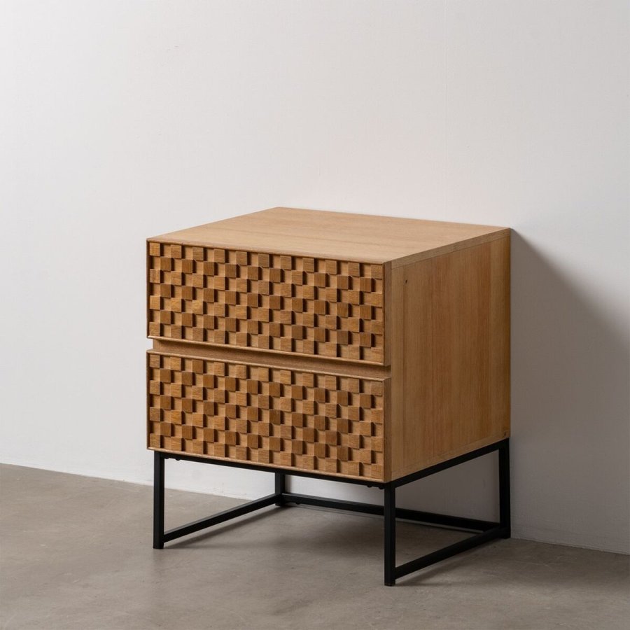 Natbord MARIGNI Sort Natur Jern Asketr Tr MDF 51,5 x 42 x 56,5 cm #5