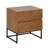 Natbord MARIGNI Sort Natur Jern Asketr Tr MDF 51,5 x 42 x 56,5 cm #1