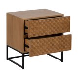 Natbord MARIGNI Sort Natur Jern Asketr Tr MDF 51,5 x 42 x 56,5 cm #9