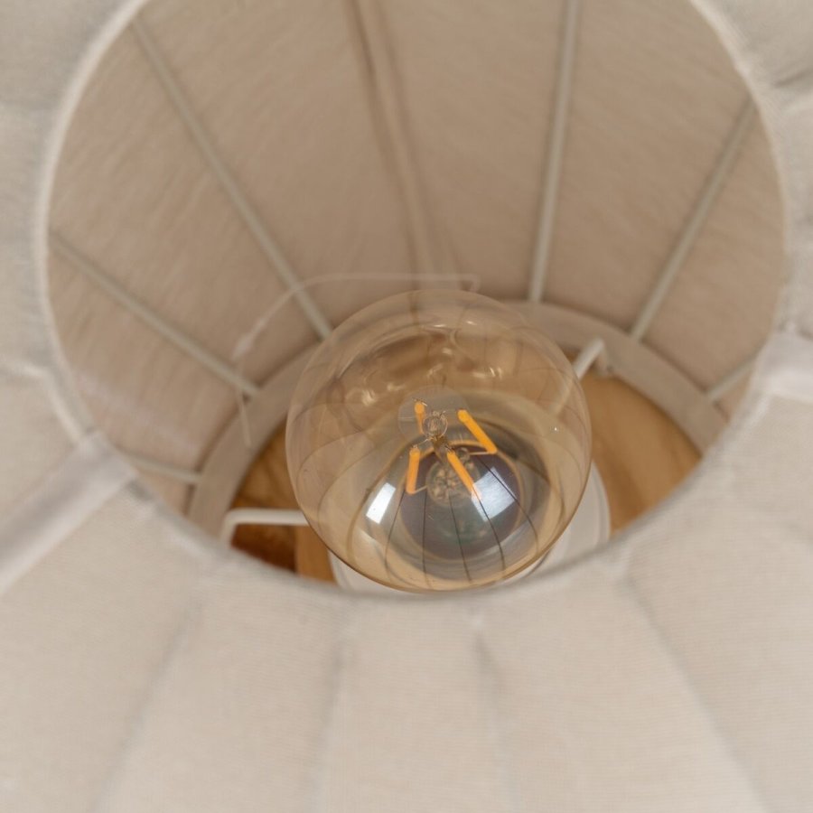 Bordlampe Beige Natur Bomuld Tr Metal 60 W 220-240 V 40 x 40 x 28,5 cm #4