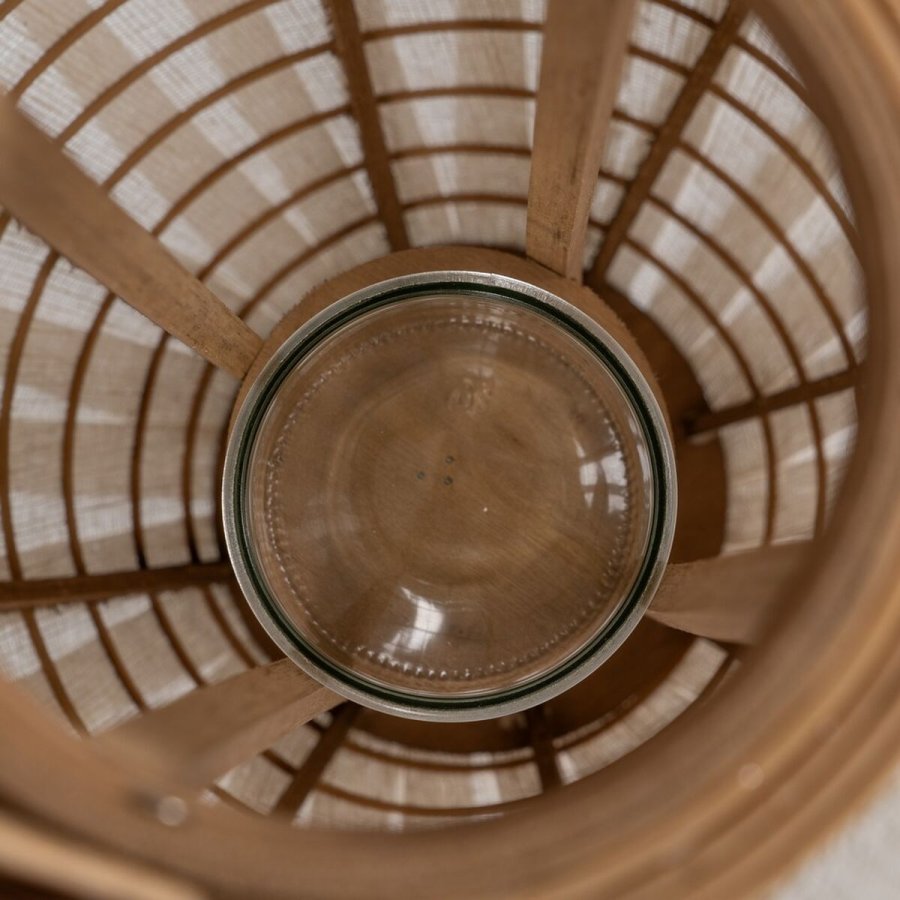 Laantarn Beige Natur Bambus Krystal 40 x 40 x 83 cm #6