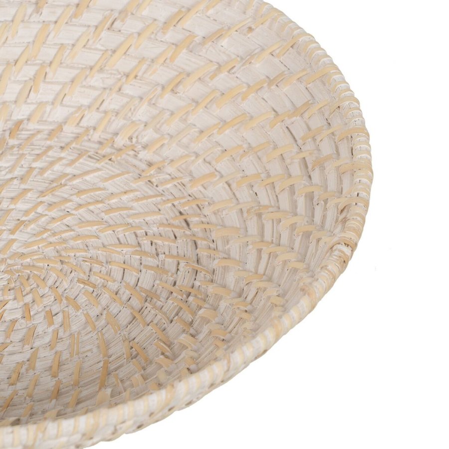 Borddekoration Hvid Bambus Spanskrr 35 x 35 x 8 cm (2 enheder) #7