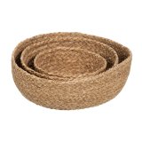 Dekorativ kurv Naturlig fiber 34 x 34 x 11 cm (3 enheder) #5