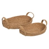 Dekorativ kurv Naturlig fiber 48 x 32 x 18 cm (2 enheder) #1