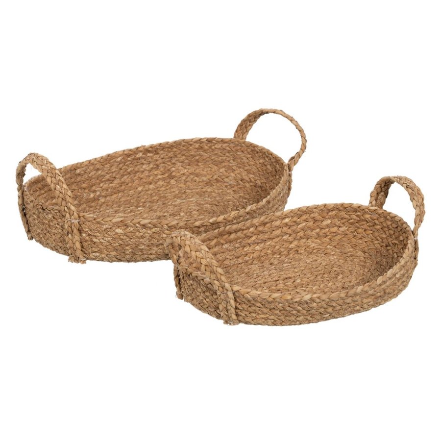 Dekorativ kurv Naturlig fiber 48 x 32 x 18 cm (2 enheder) #1