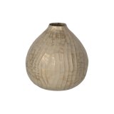 Vase Beige Gylden Jern 25 x 25 x 25 cm #1