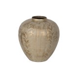 Vase Beige Gylden Jern 25 x 25 x 33 cm #1