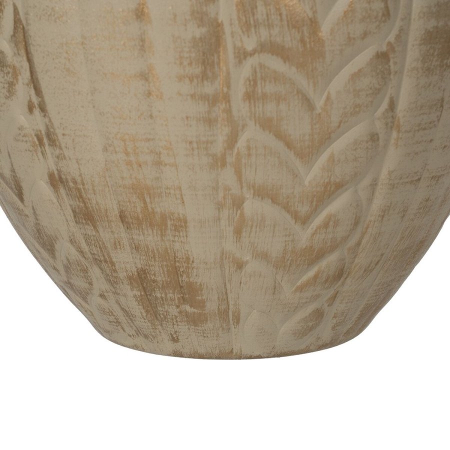 Vase Beige Gylden Jern 25 x 25 x 33 cm #6