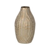 Vase Beige Gylden Jern 16 x 16 x 30 cm #1