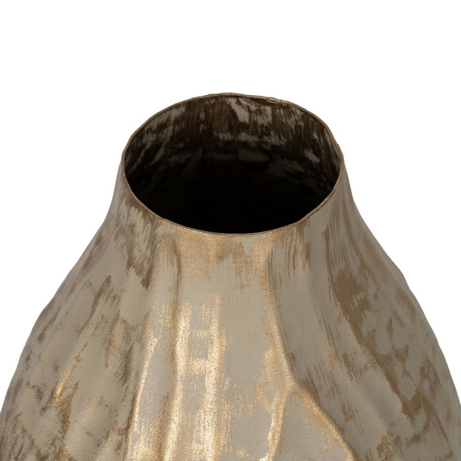 Vase Beige Gylden Jern 16 x 16 x 30 cm #3