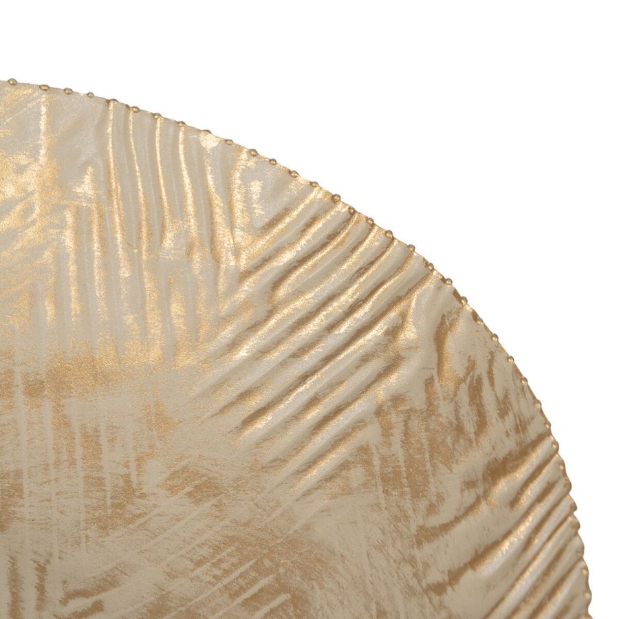 Borddekoration Beige Gylden Jern 37 x 37 x 8 cm #2