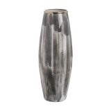 Vase Hvid Sort Aluminium Krystal 23 x 23 x 61 cm #1