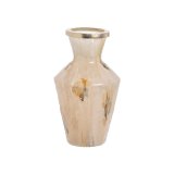 Vase Beige Gylden Aluminium Krystal 23 x 23 x 39 cm #1
