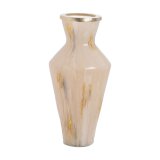 Vase Beige Gylden Aluminium Krystal 28 x 28 x 57 cm #1