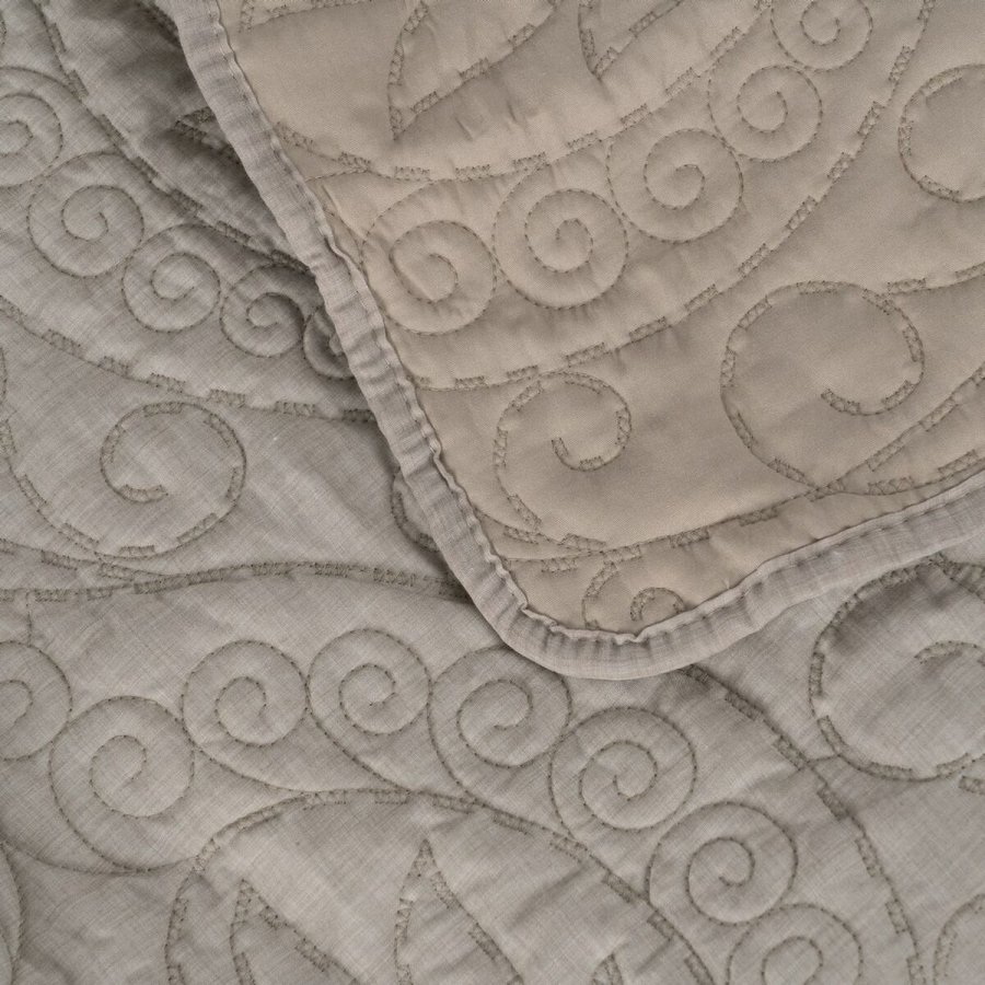 Sengetppe (vattppe) Taupe 240 x 1 x 260 cm #5