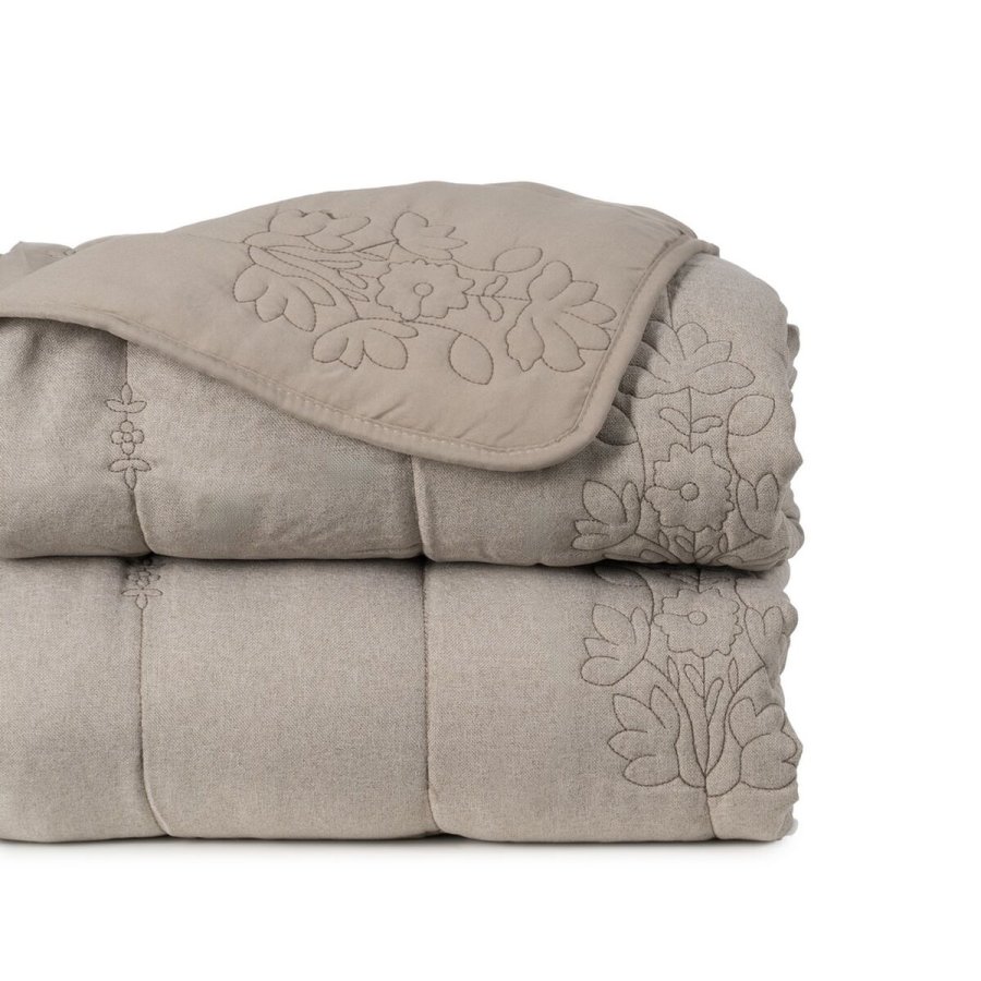 Sengetppe (vattppe) Taupe 240 x 1 x 260 cm #1