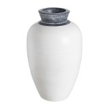 Vase Hvid Terrakotta 25 x 27 x 40 cm #1