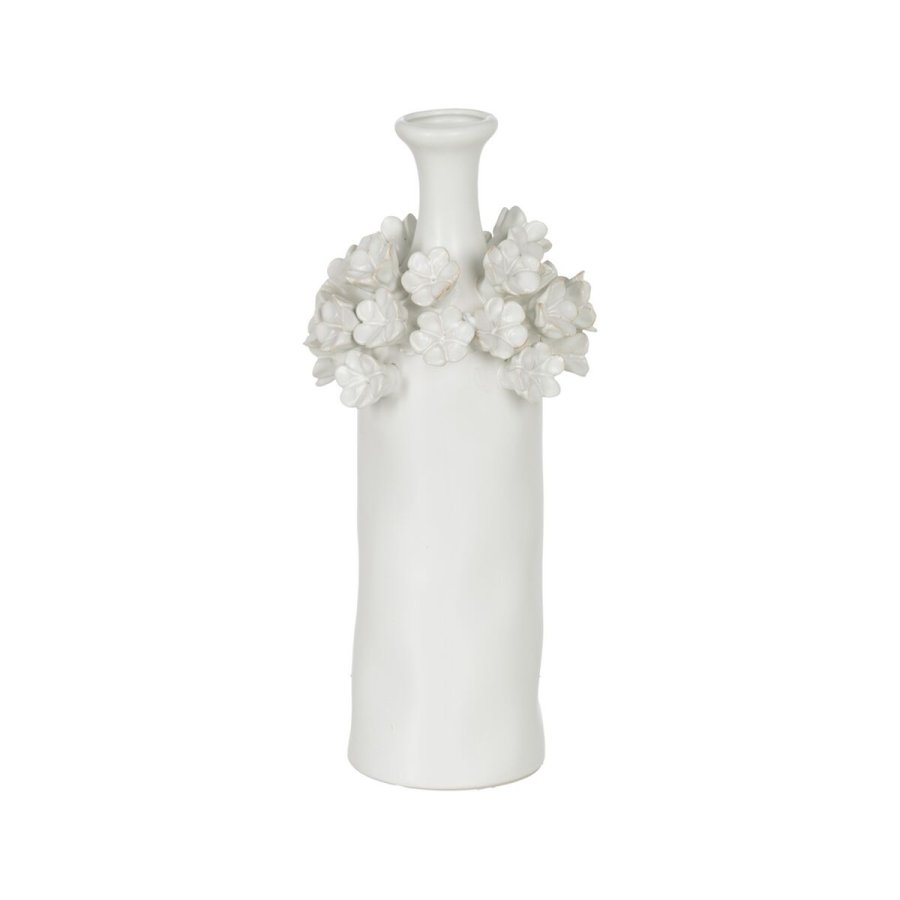 Vase Hvid Keramik 14 x 14 x 36 cm #1