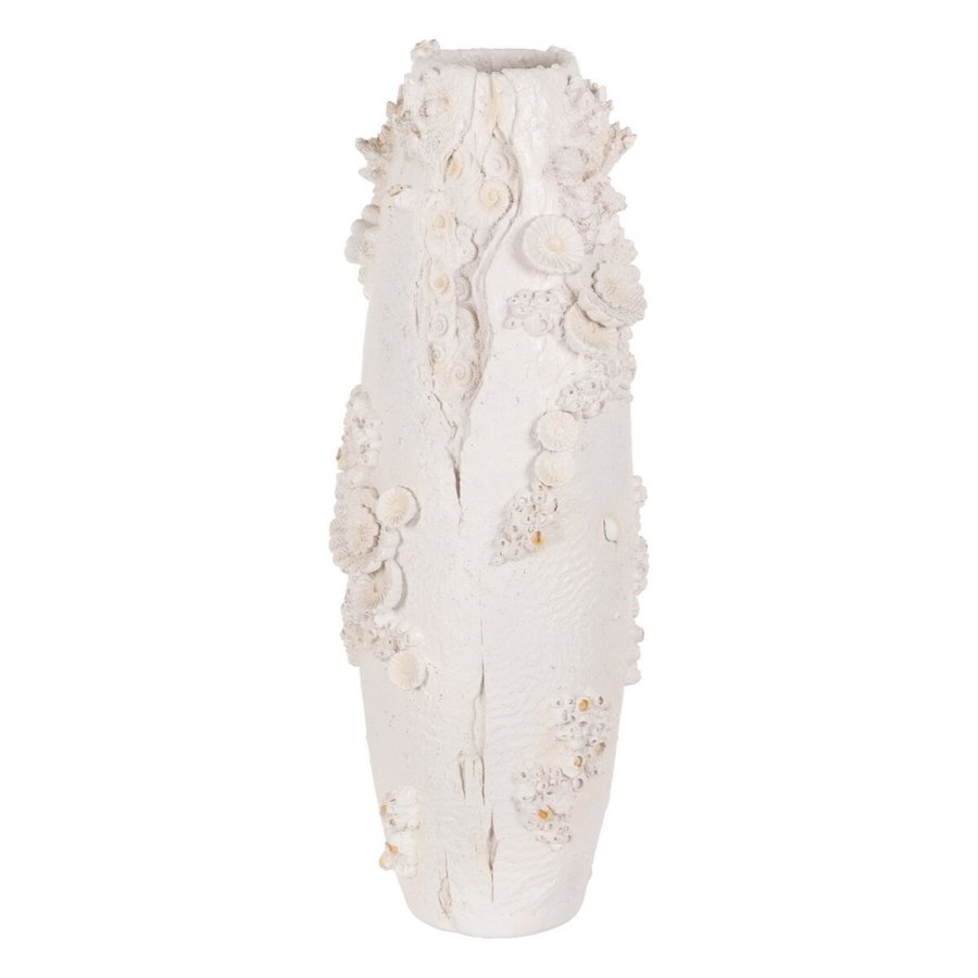 Vase Hvid Polyesterharpisk 24 x 24 x 60 cm #1