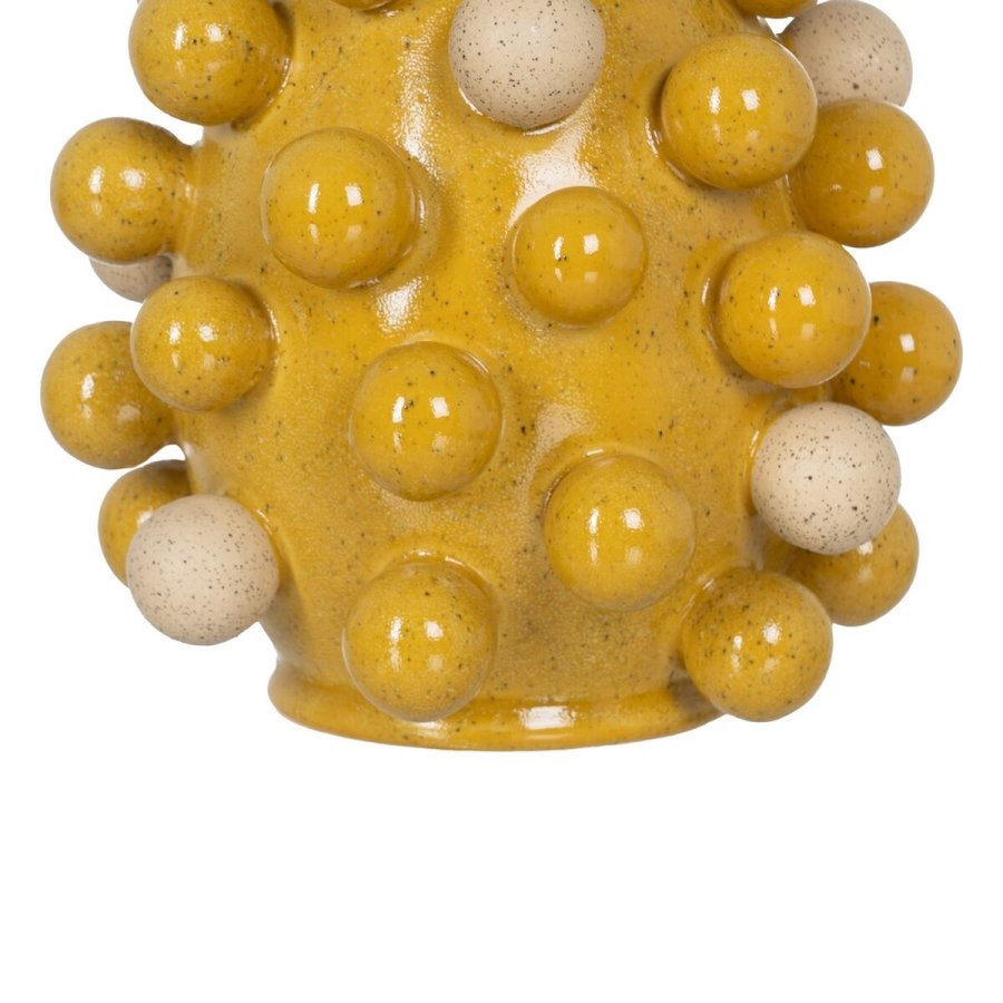 Vase Gul Hvid Keramik 21 x 21 x 26 cm #6