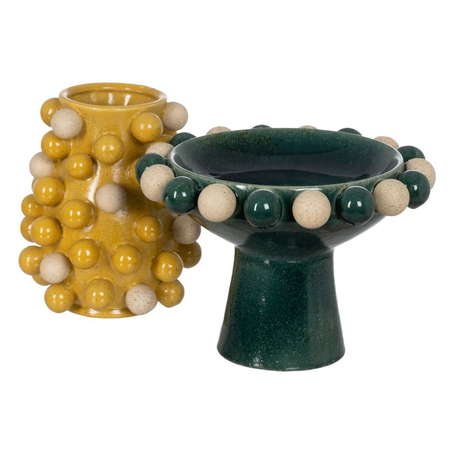 Borddekoration Hvid Grn Keramik #2