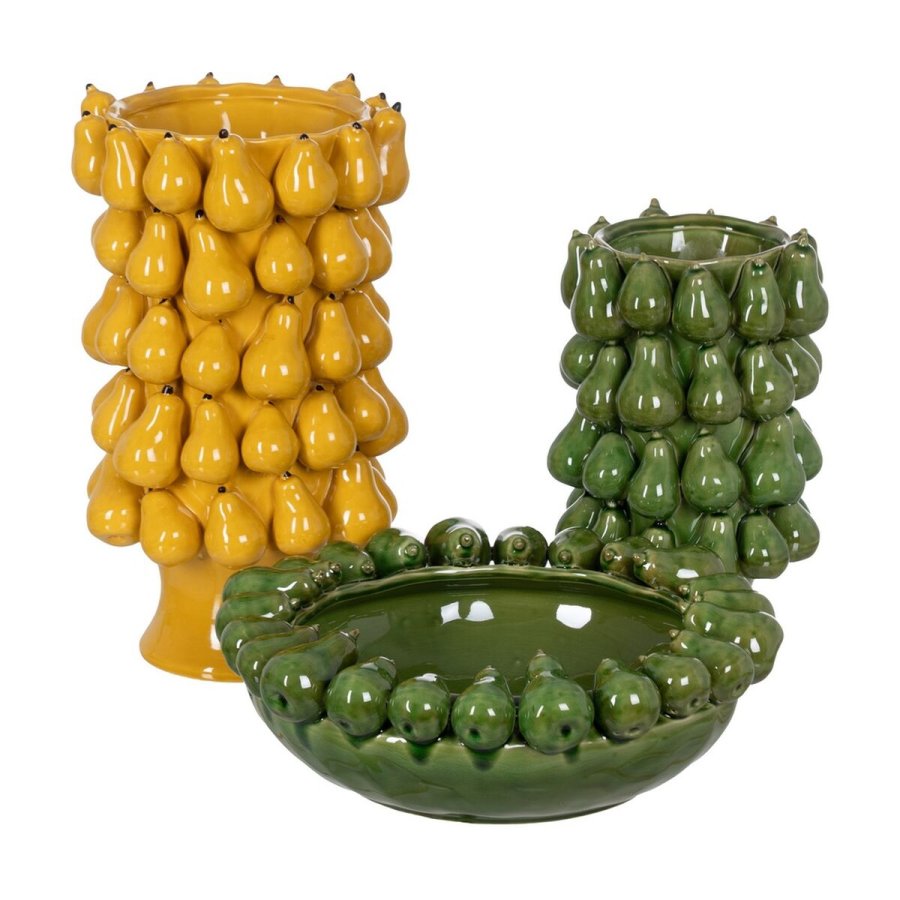 Vase Gul Keramik 23,5 x 23,5 x 40 cm #2