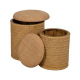 Puf RATN Natur Spanskrr 40 x 40 x 46 cm (2 enheder) #9