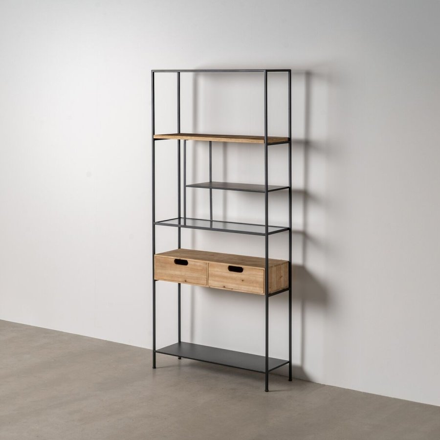 Hylder Sort Beige Tr Krystal Jern 80 x 26 x 180 cm #2