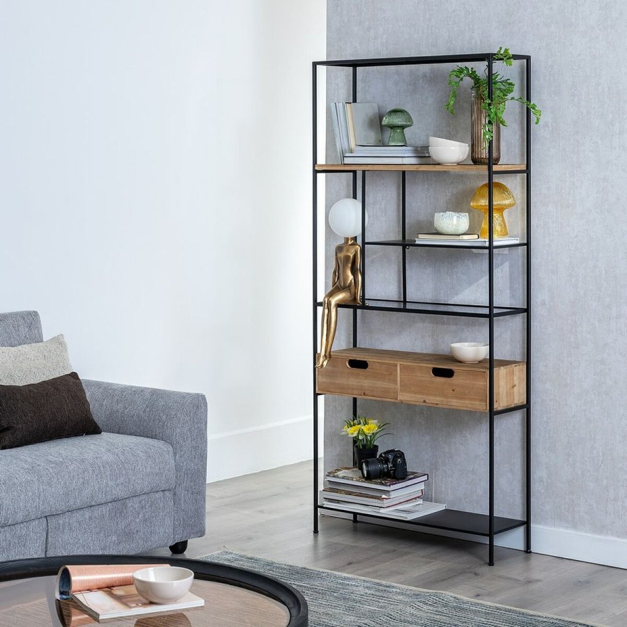 Hylder Sort Beige Tr Krystal Jern 80 x 26 x 180 cm #3