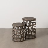 St med 2 borde Gylden 40,5 x 40,5 x 55 cm 40,5x40,5x55 cm (2 enheder) #2